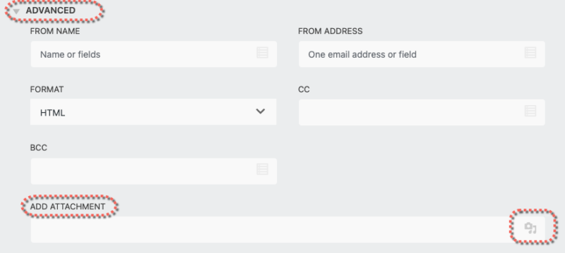 Attach a file to the Email action. 