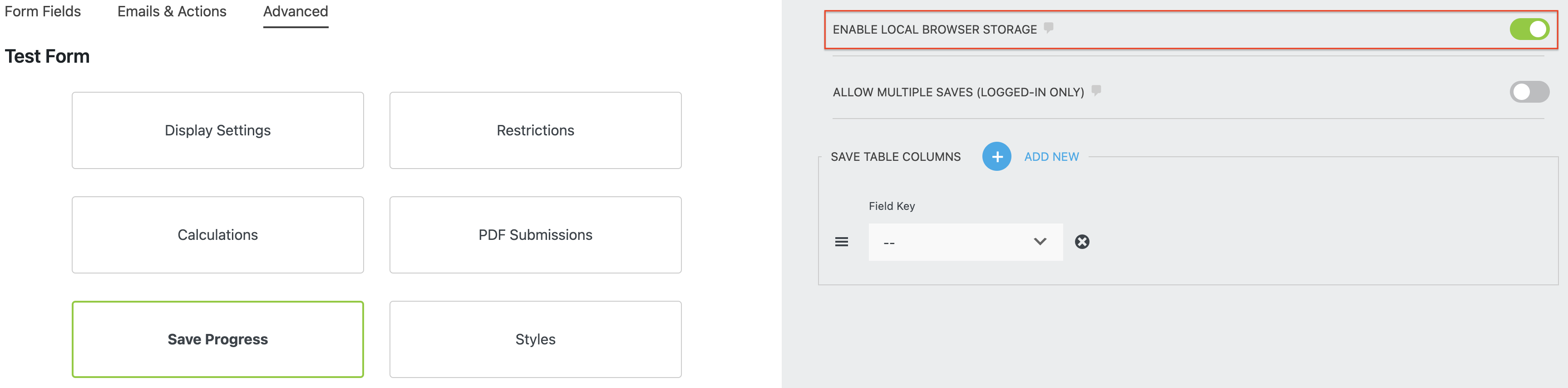 save progress non-registered users
