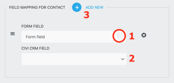 add contact field mapping menu