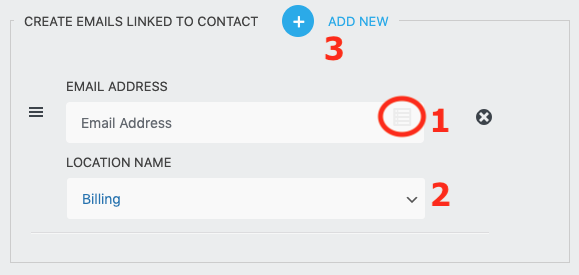 add contact contact email