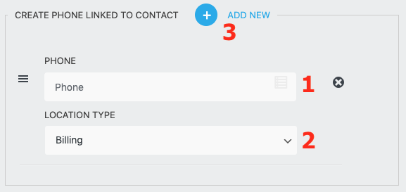 add contact phone setting