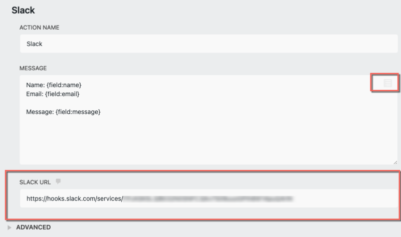 Slack Action setup, Slack notifications from wordpress