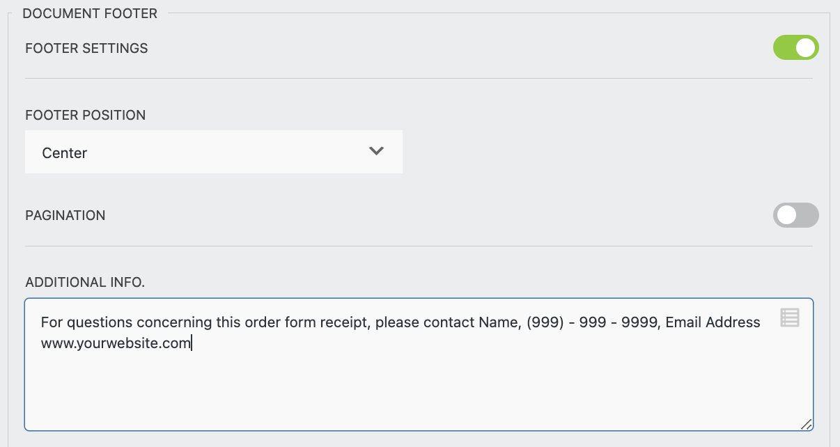 pdf form submission footer