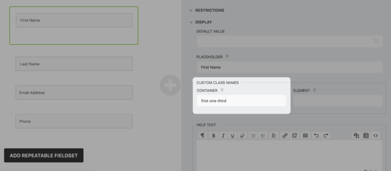 Three Column Helper Class