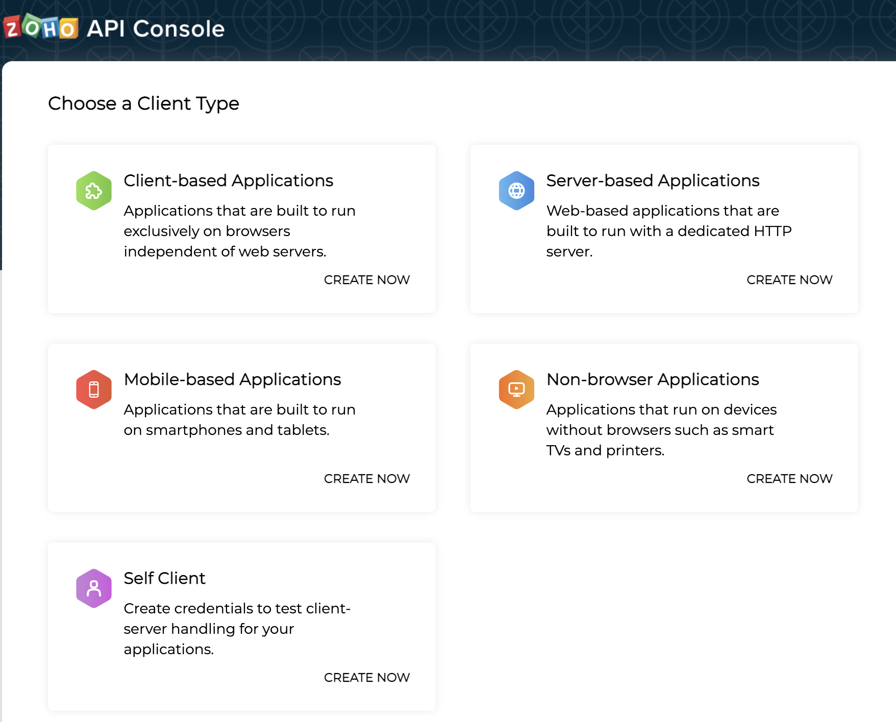 Zoho API Console Connecting to WordPress