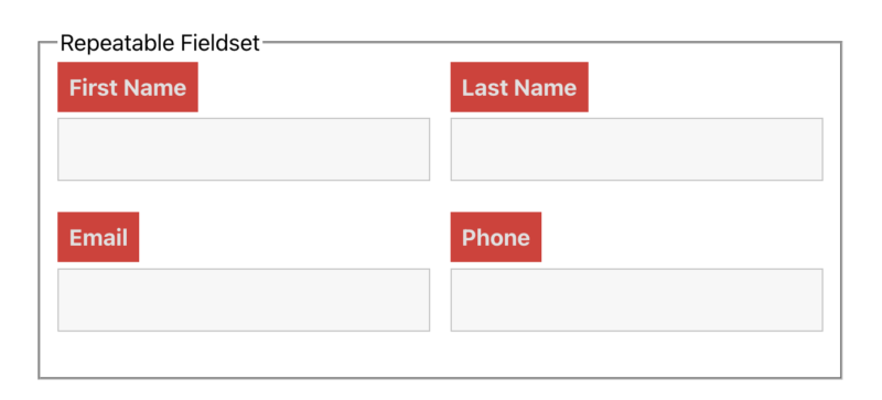 Repeatable Fieldset label