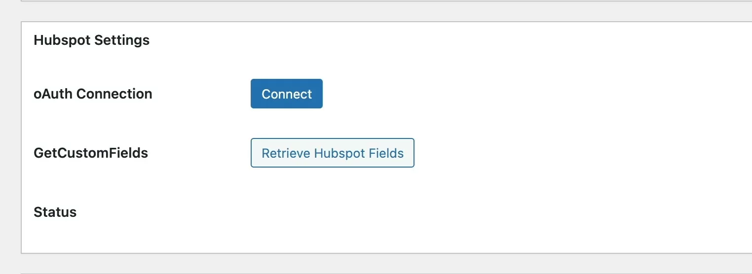 authenticating hubspot with wordpress