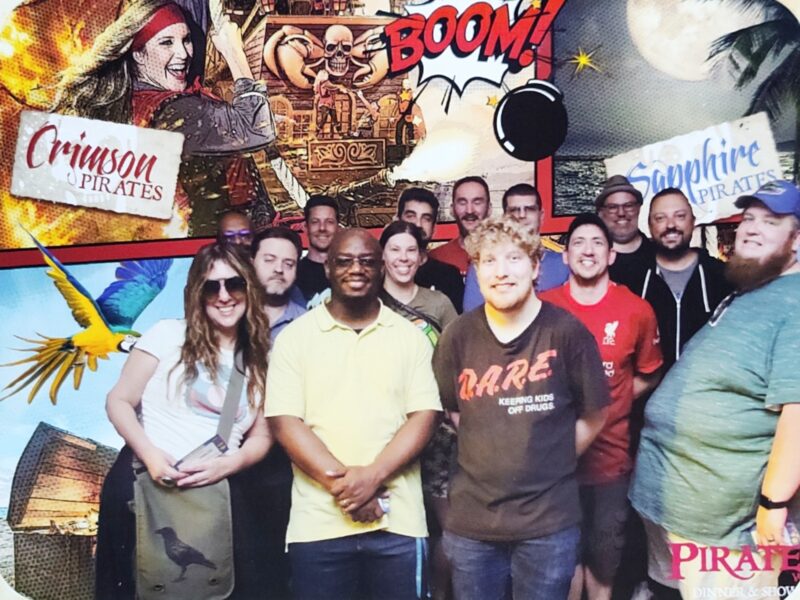 Saturday Drive team at Pirate dinner show