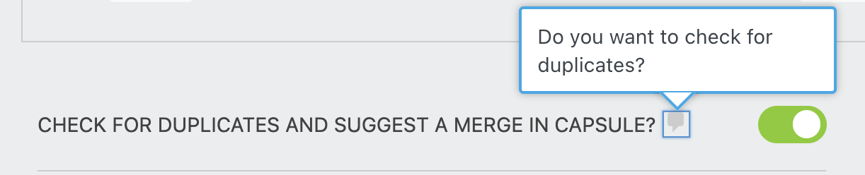 check for duplicates record in capsule crm