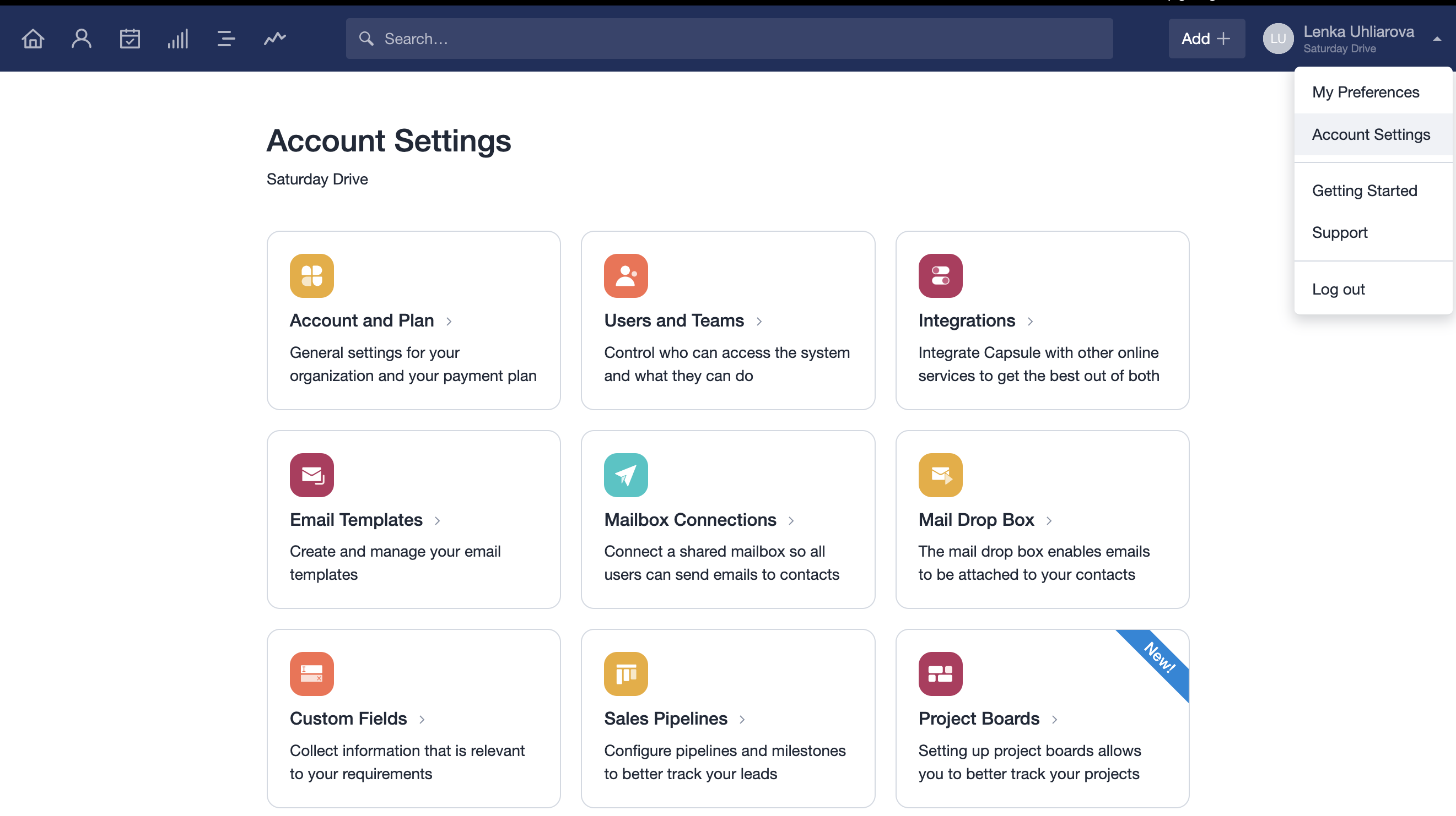 custom fields capsule crm