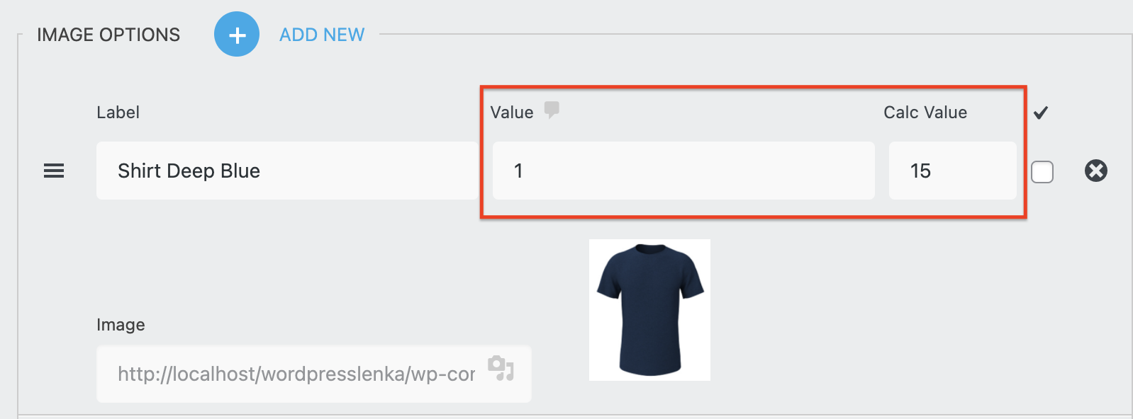 select image field calculations