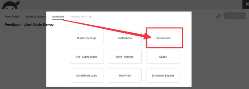 Calculations section