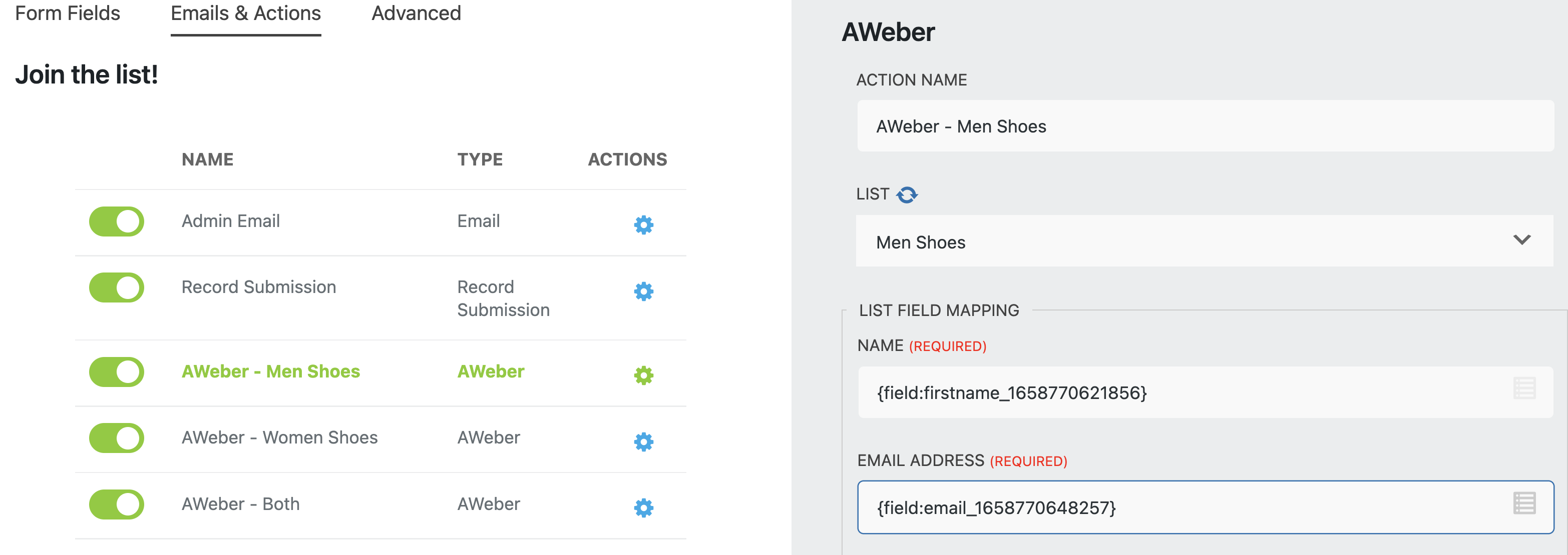 segmenting email lists in wordpress