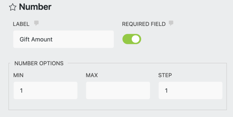 number field for paypal express donations