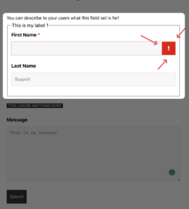 repeater field error handling