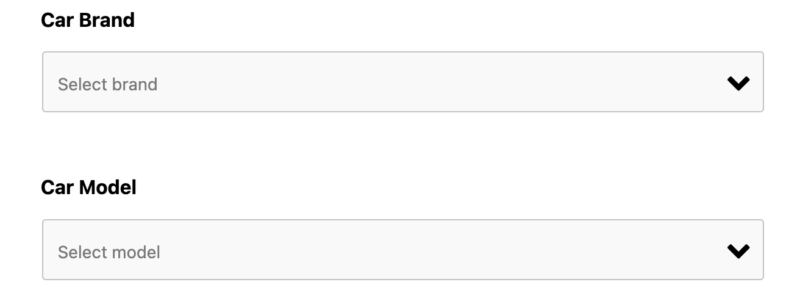 dropdown select field in wordpress forms