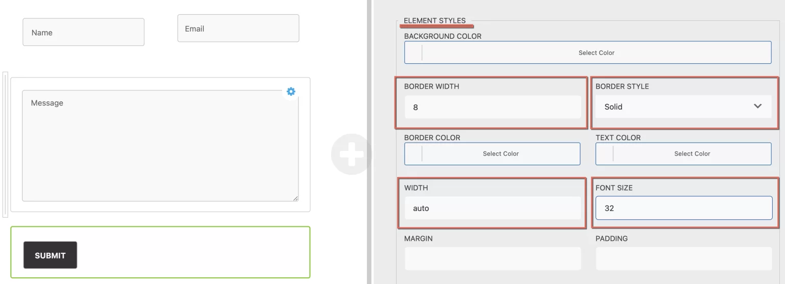 form styling in wordpress 