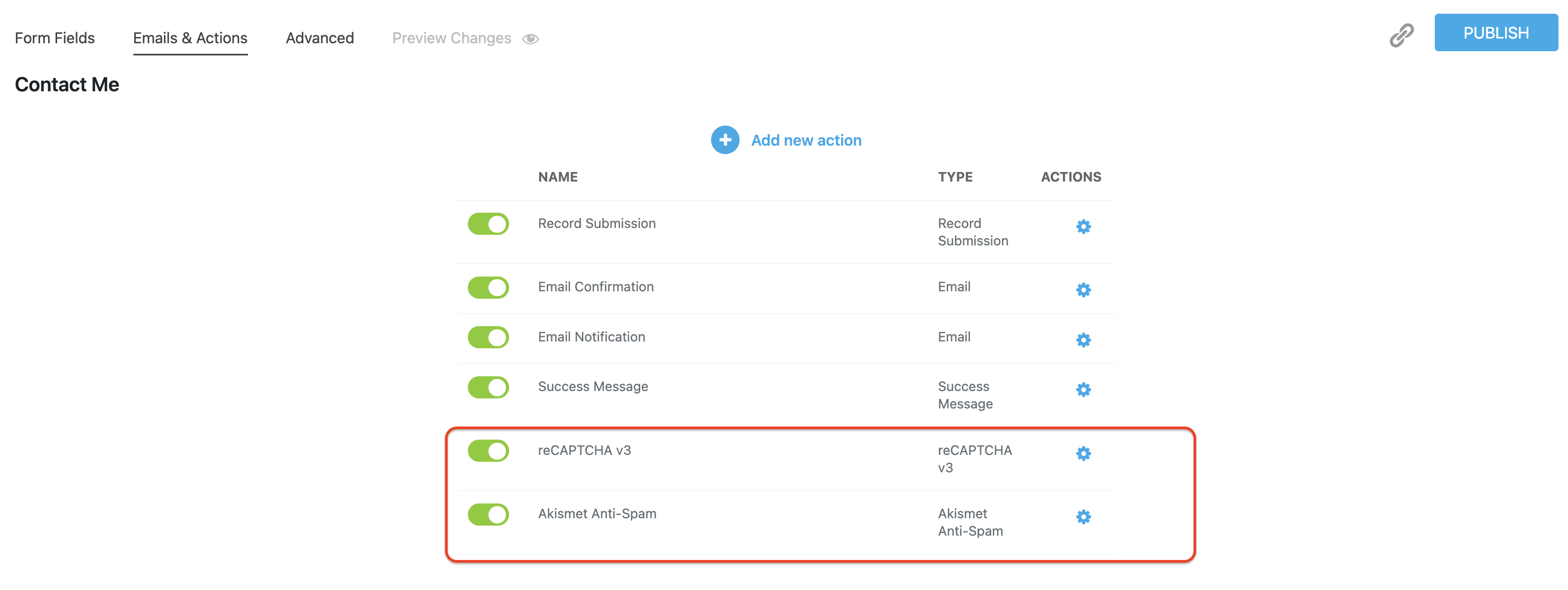 prevent spam submissions in wordpress solution