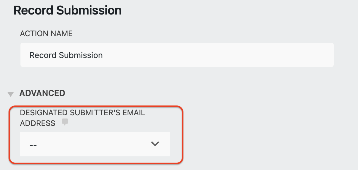 advanced record submission features