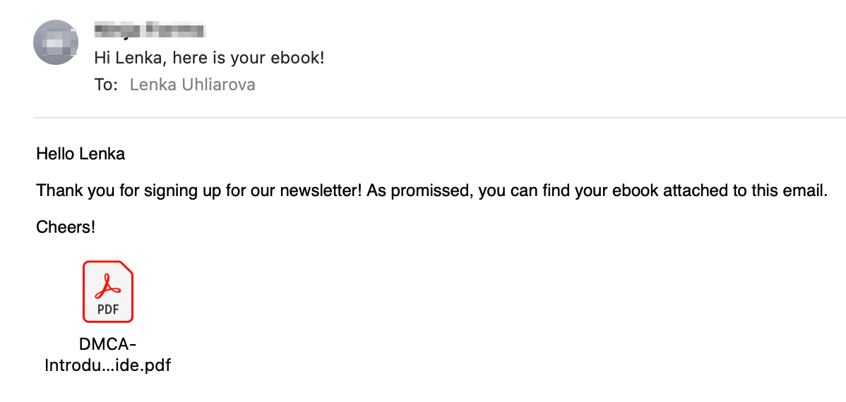 final wordpress email