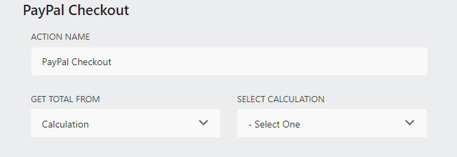 view of the paypal checkout action get total from calculation option