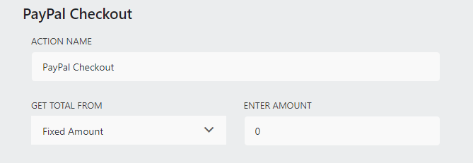view of the paypal checkout action get total from fixed amount option