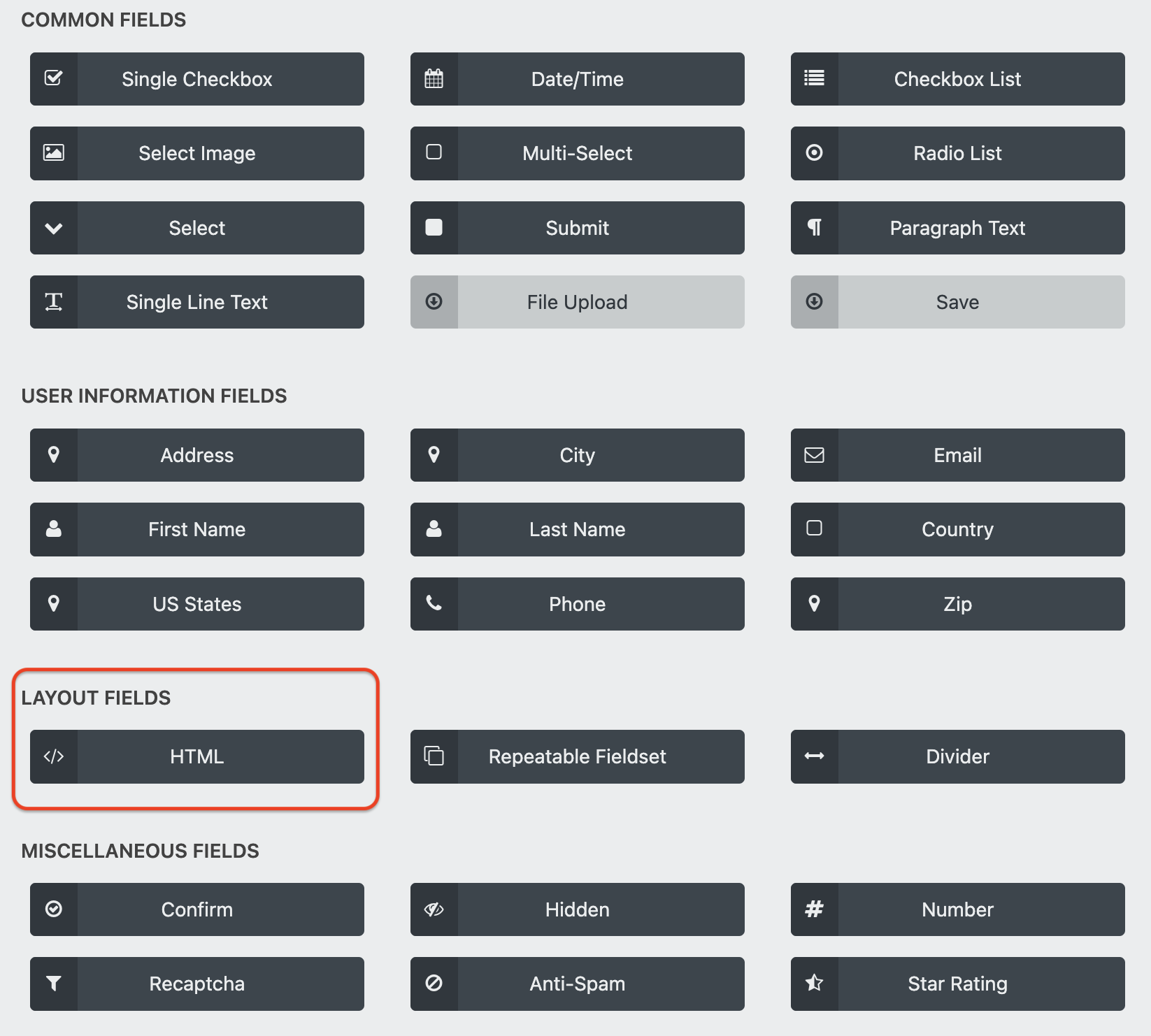 Ninja Forms HTML field