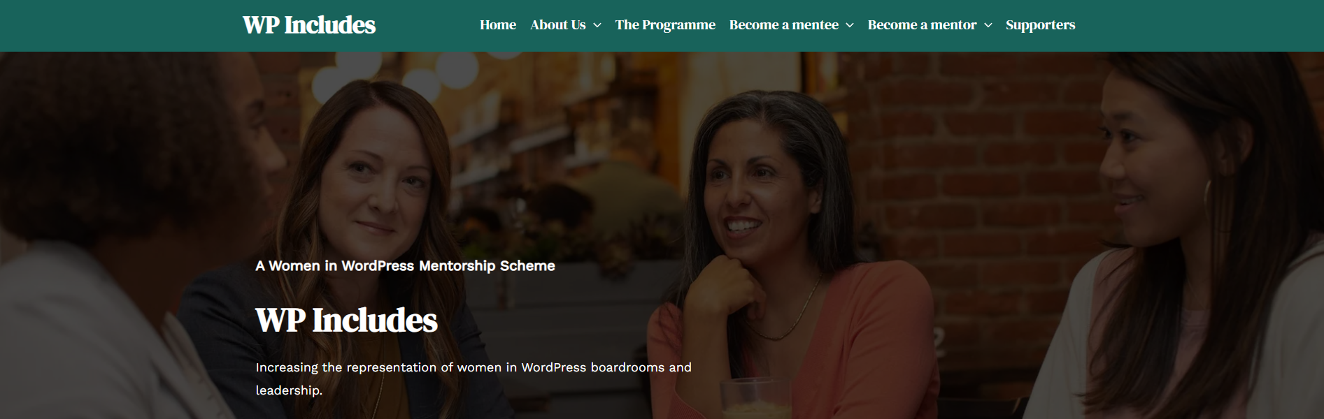 WP Includes website banner