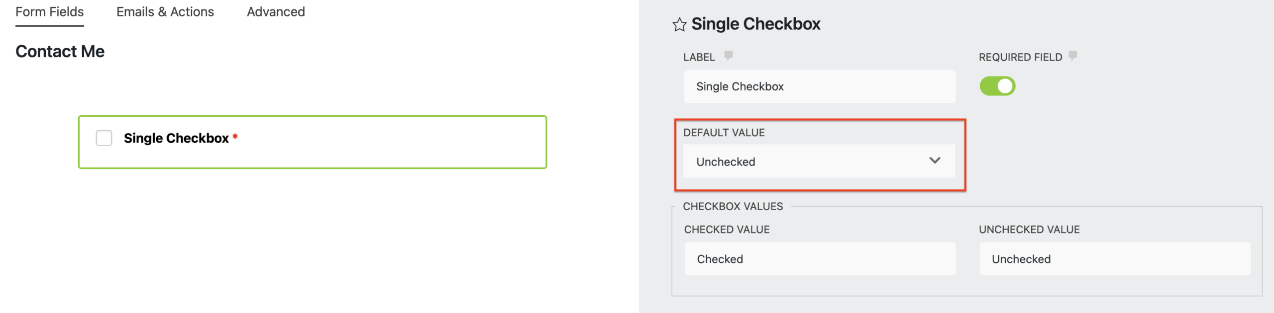 checkbox for signature