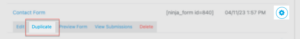 Duplicate your WordPress form with the Ninja Forms duplication feature