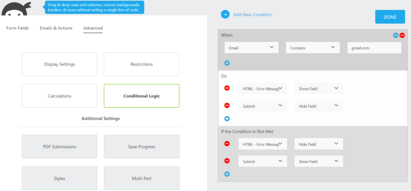 Blacklist Email with Conditional Logic in WordPress Form