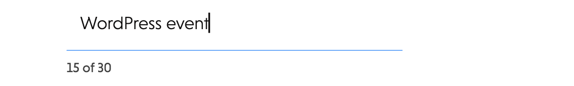 limit characters in text field