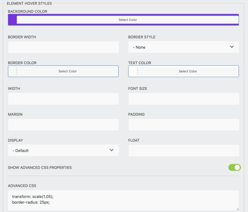 subscribe button element hover styles