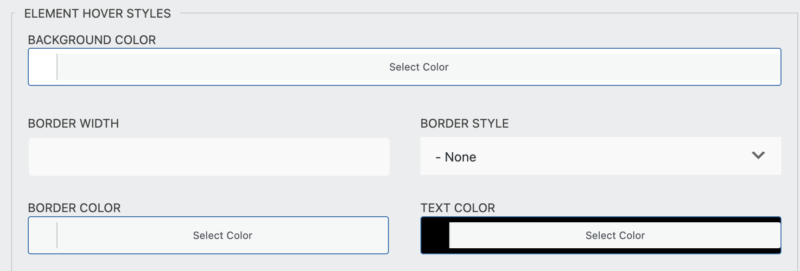 leave us feedback element hover styles