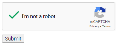 Google reCAPTCHA "I'm not a robot"