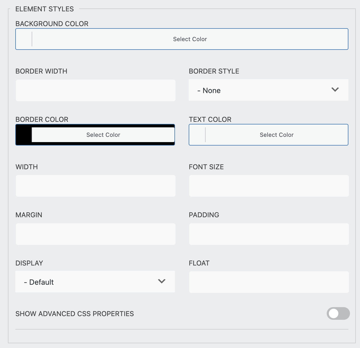 multi select field change border color