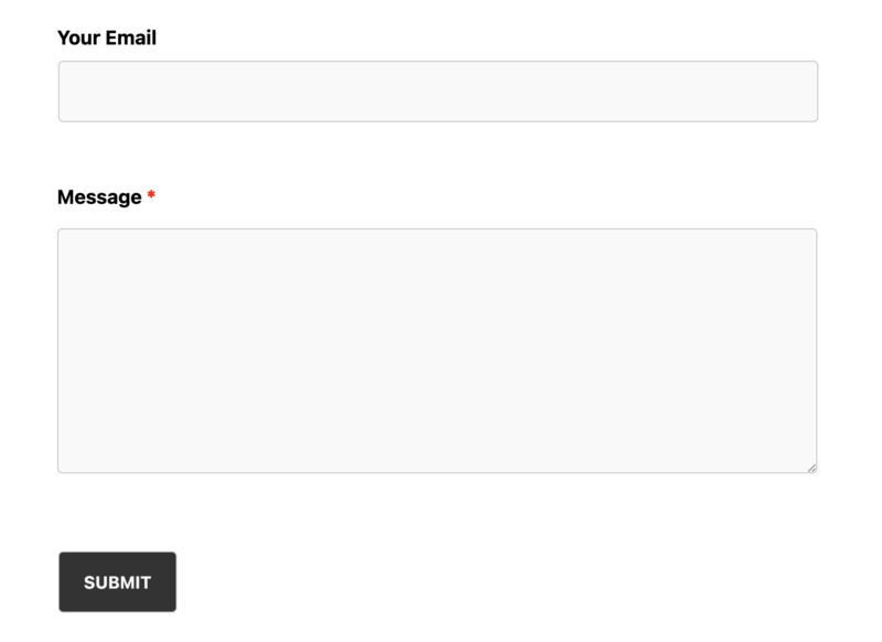 Paragraph Text Field on Contact Form