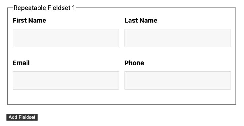 two column layout for repeaters