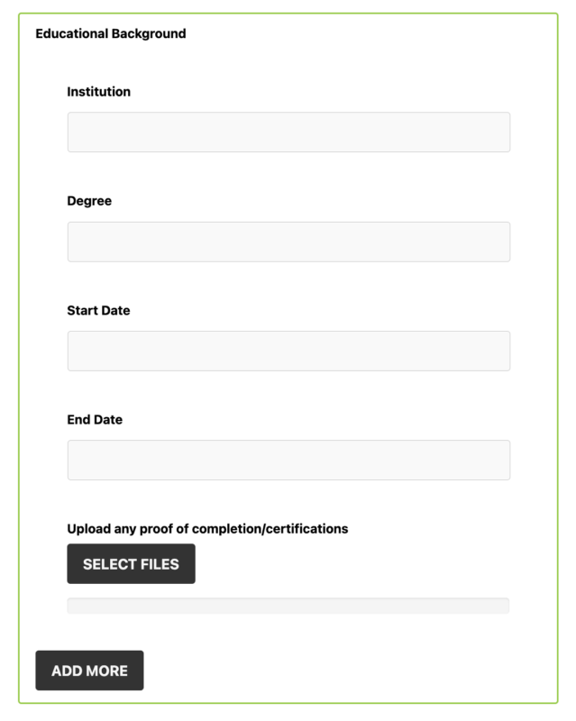file uploads repeater field