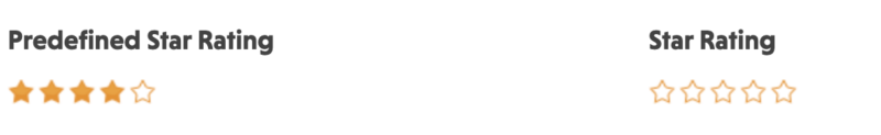 predefined vs regular star rating field