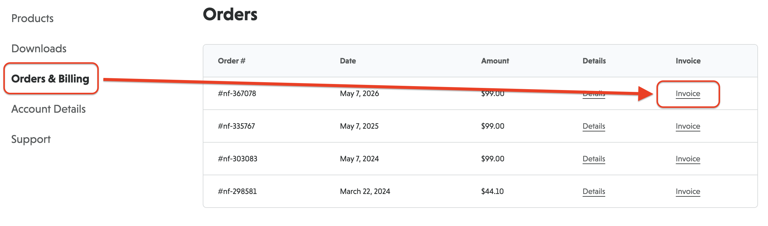 generating an invoice