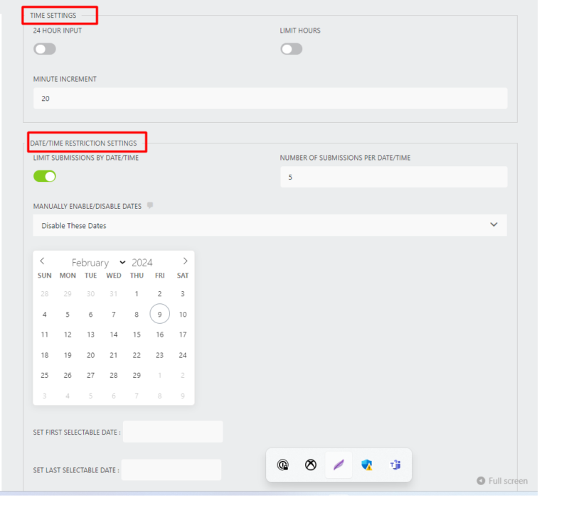 The Advanced Datepicker features