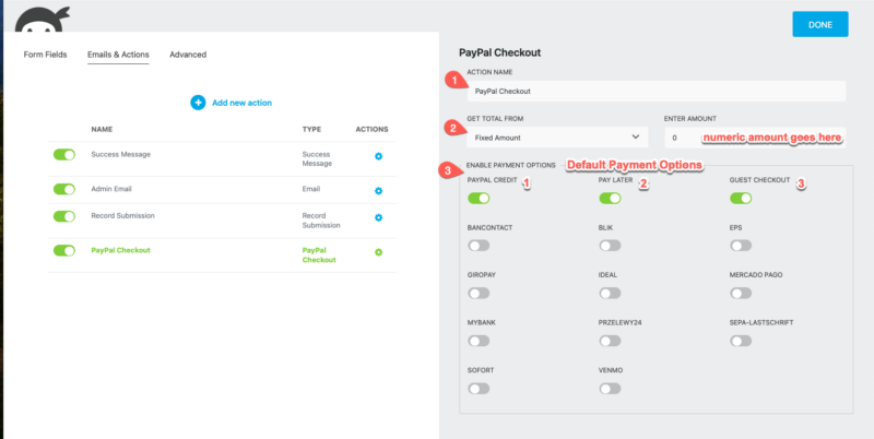 PayPal Checkout action overview
