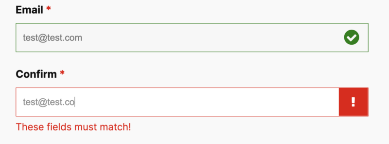 confirm email address