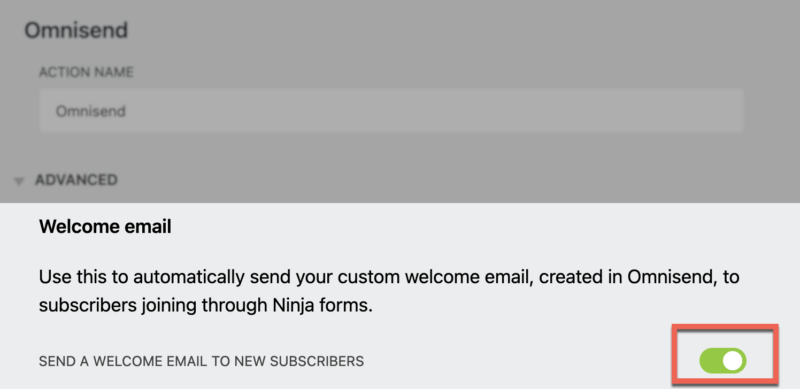 Omnisend Welcome Email Message