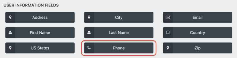 phone field in wordpress
