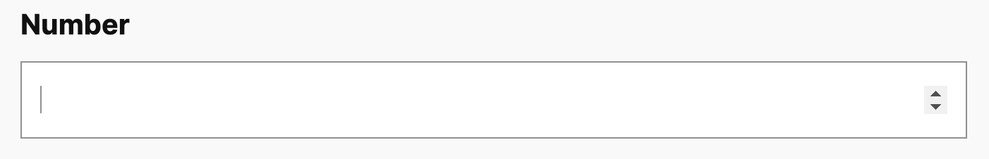 Number Field in WordPress