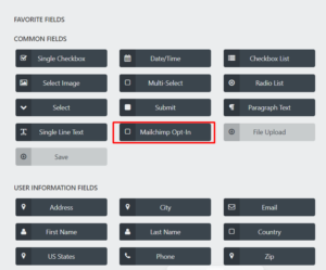Insert Ninja Forms Mailchimp-optin field