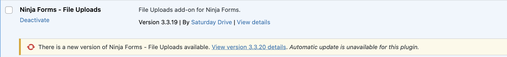 license update in wordpress