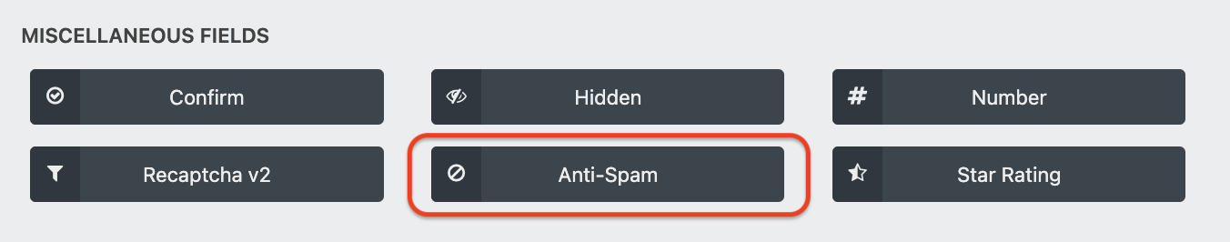 antispam field